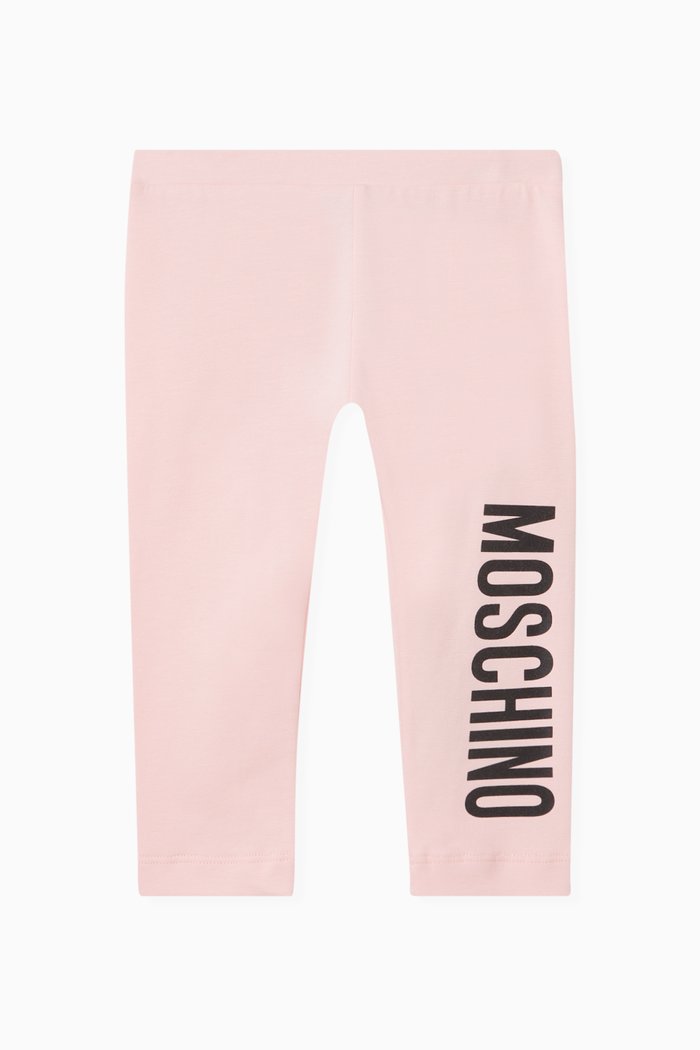 

Logo Leggings in Cotton Jersey, Pink
