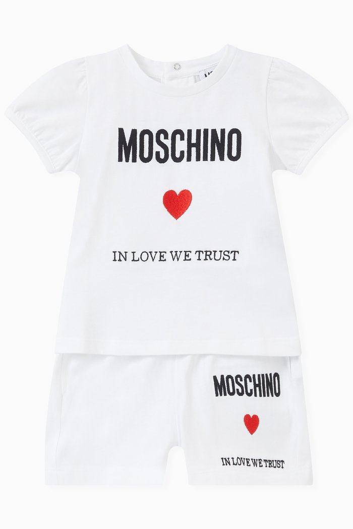 

Top and Shorts Set in Cotton, White