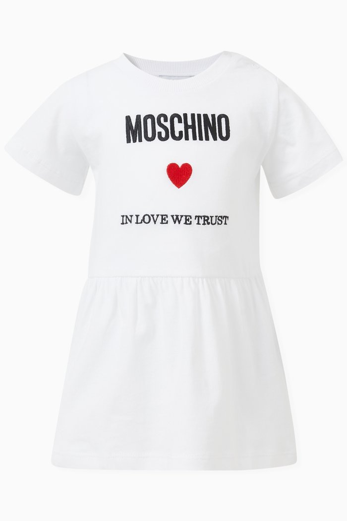 

Logo Dress in Cotton, White