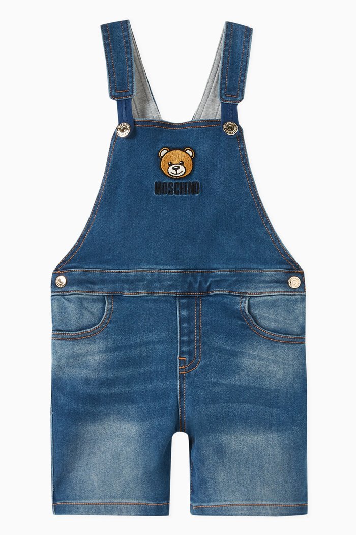 

Teddy Bear Dungarees in Cotton-denim, Blue