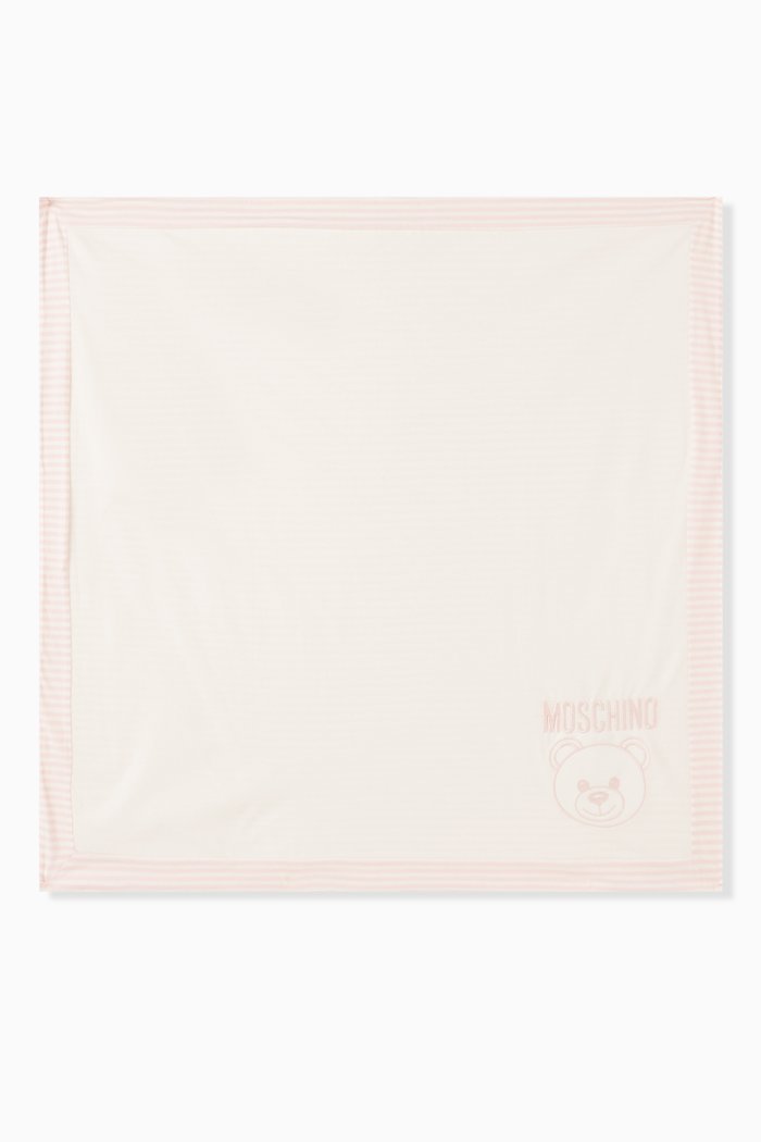Logo Blanket in Cotton, Pink