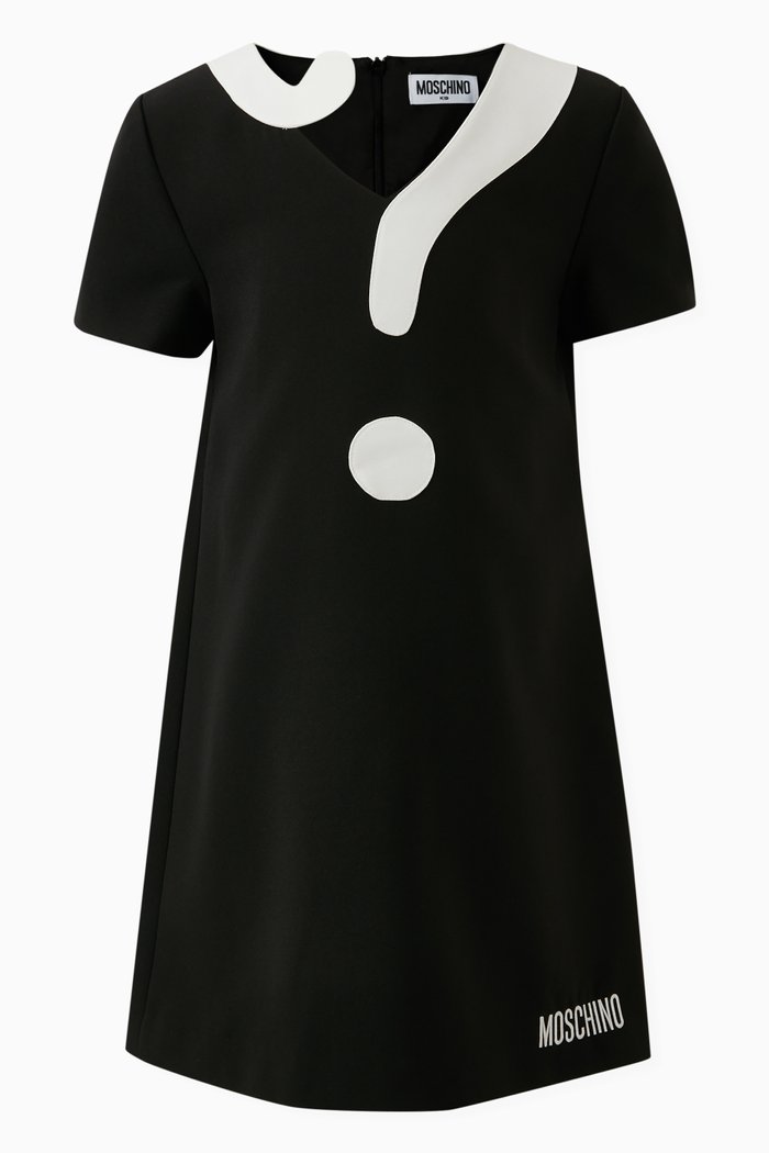 

House Symbols Dress in Jersey, Black