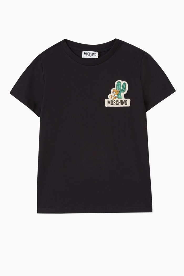 

Teddy Bear T-shirt in Cotton, Black