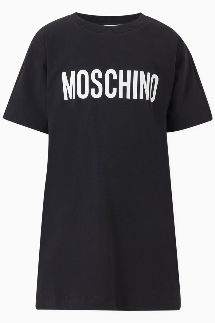 

Logo T-Shirt Dress in Cotton Jersey, Black