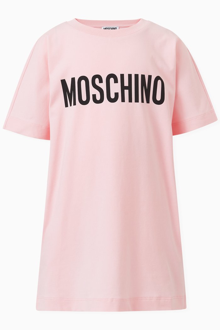 

Logo T-Shirt Dress in Cotton Jersey, Pink
