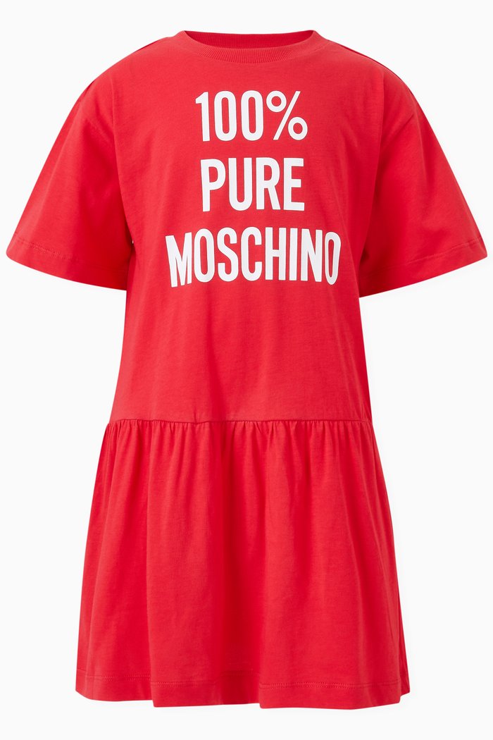 

Signature Logo Dress in Cotton Jersey, Red