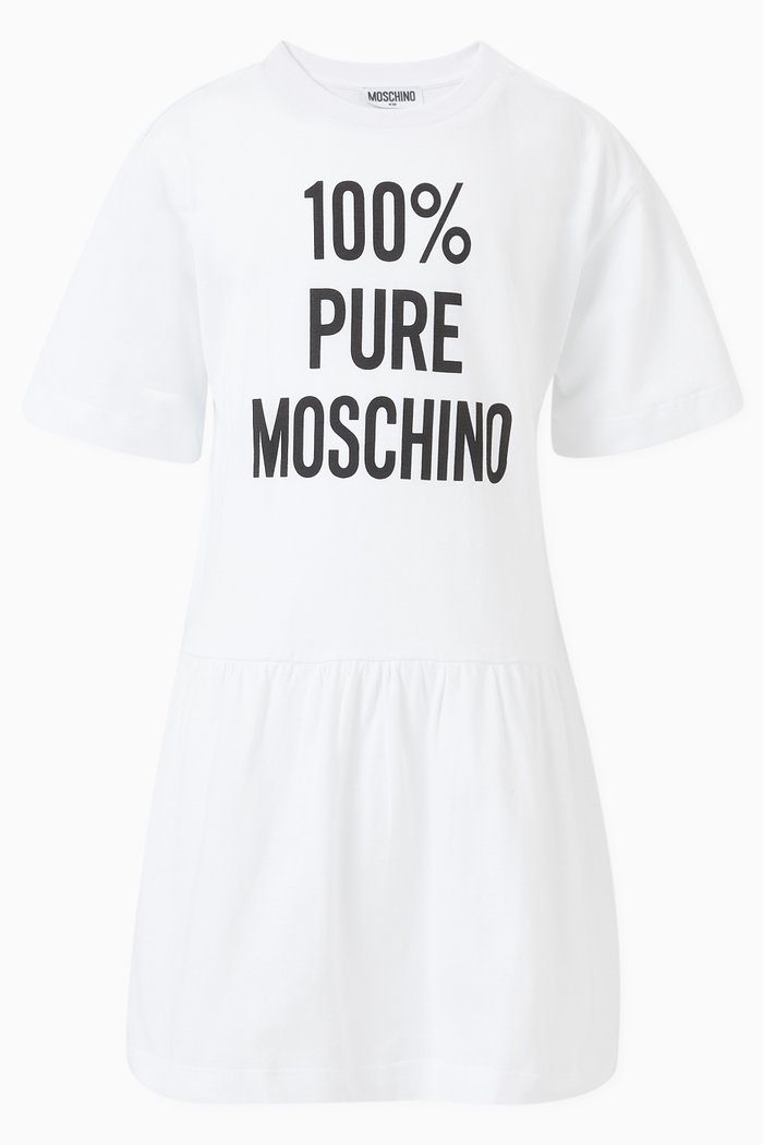 

Signature Logo Dress in Cotton Jersey, White