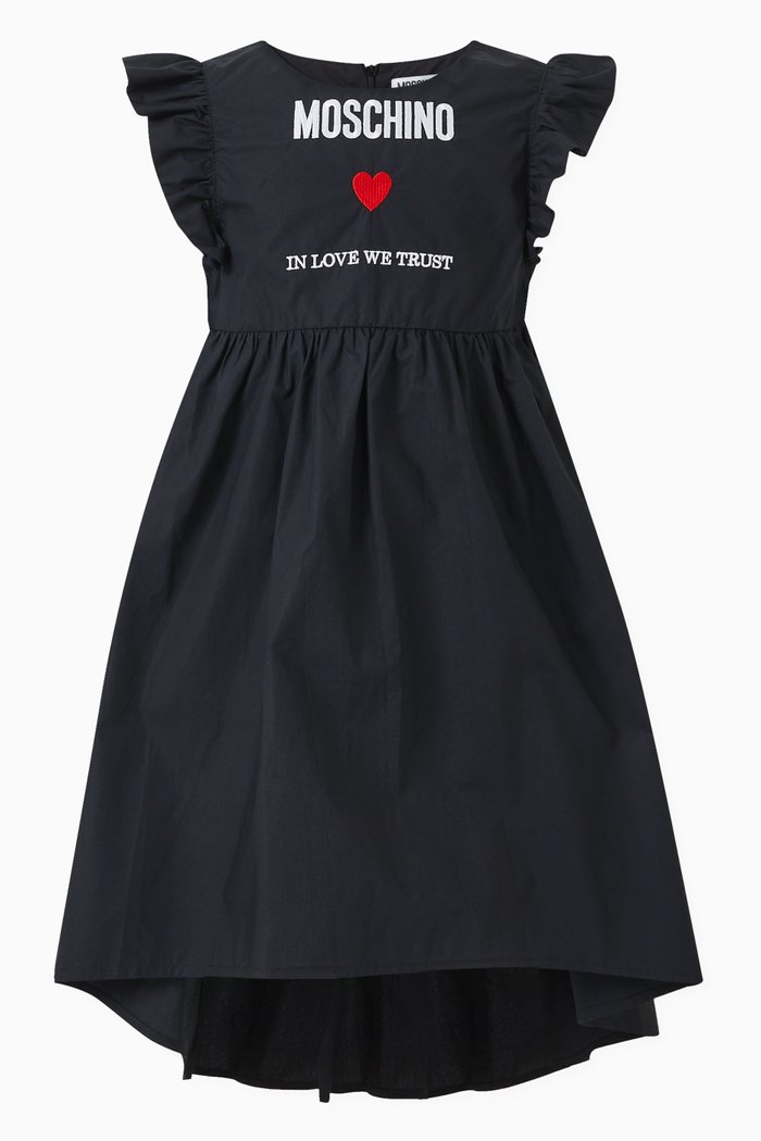 

Logo Dress in Cotton, Black