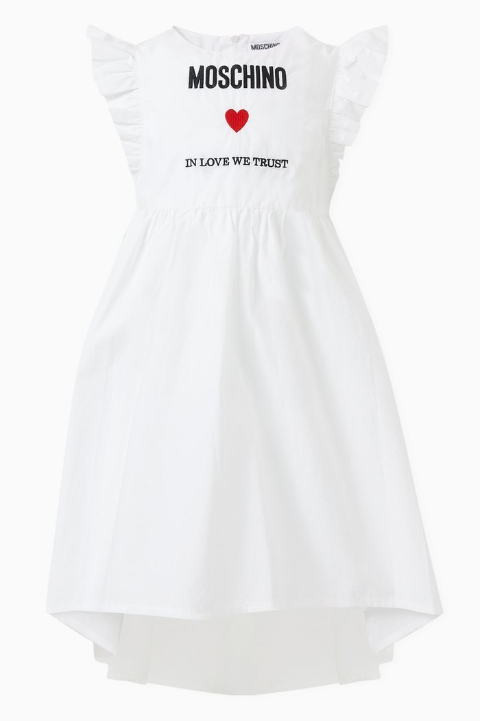 

Logo Dress in Cotton, White
