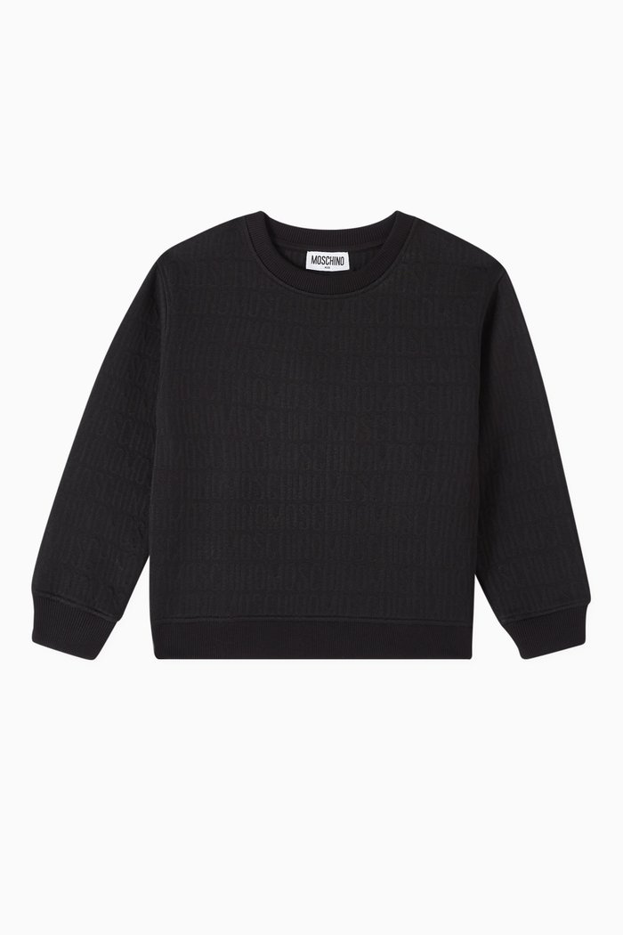 

Logo Lettering Sweatshirt in Cotton-blend, Black