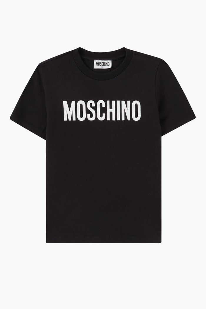 

Teddy Print T-Shirt in Cotton, Black
