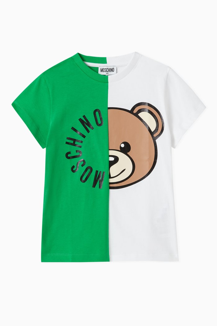 

Two-tone Teddy Bear T-shirt in Cotton, Green