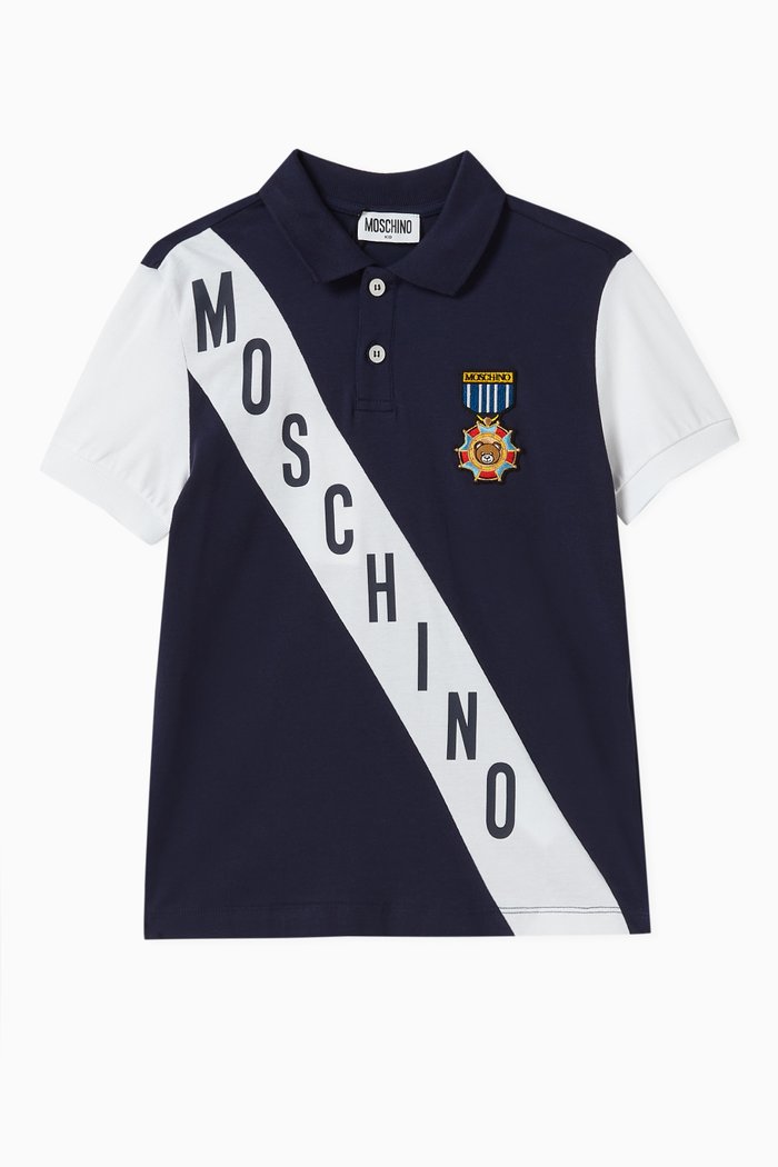 

Logo Polo Shirt in Cotton, Blue
