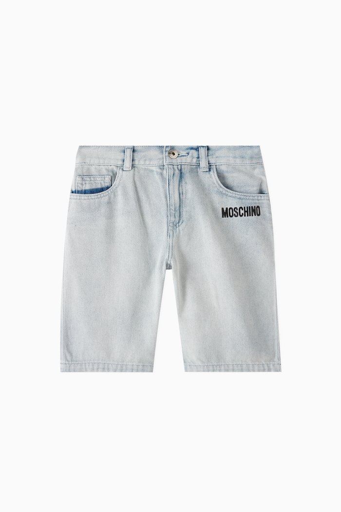 

Logo Shorts in Cotton-denim, Blue