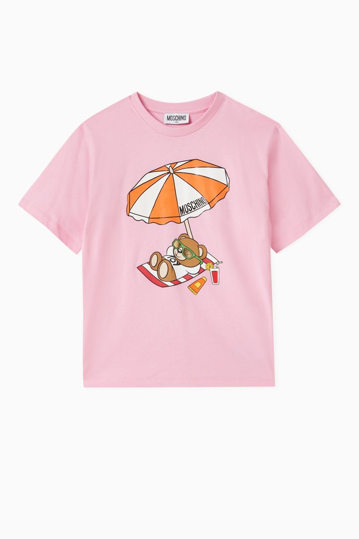 

Teddy Bear T-shirt in Cotton, Pink