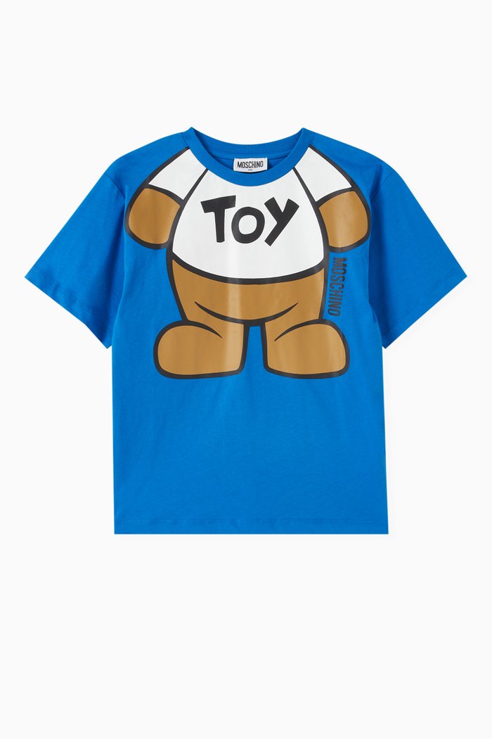 

Teddy Bear T-shirt in Cotton, Blue