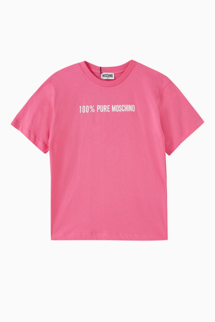 

Logo-print T-shirt in Cotton, Pink