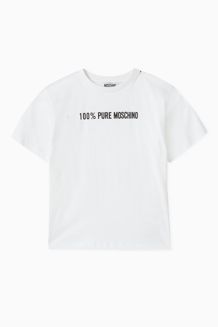 Logo-print T-shirt in Cotton, White