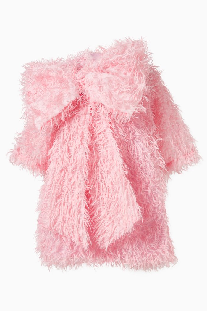 

Feather Bow-embellished Dress, Pink