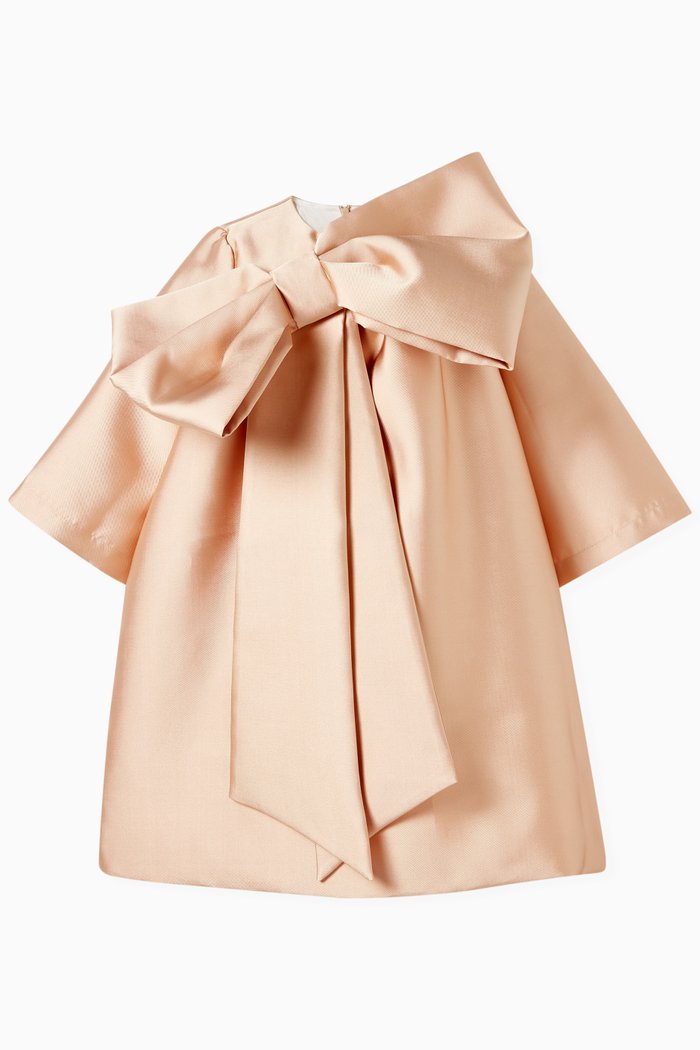 

Bow-embellished Dress, Brown