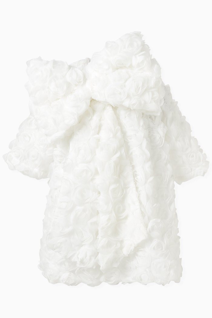 

Floral-embellished Dress, White