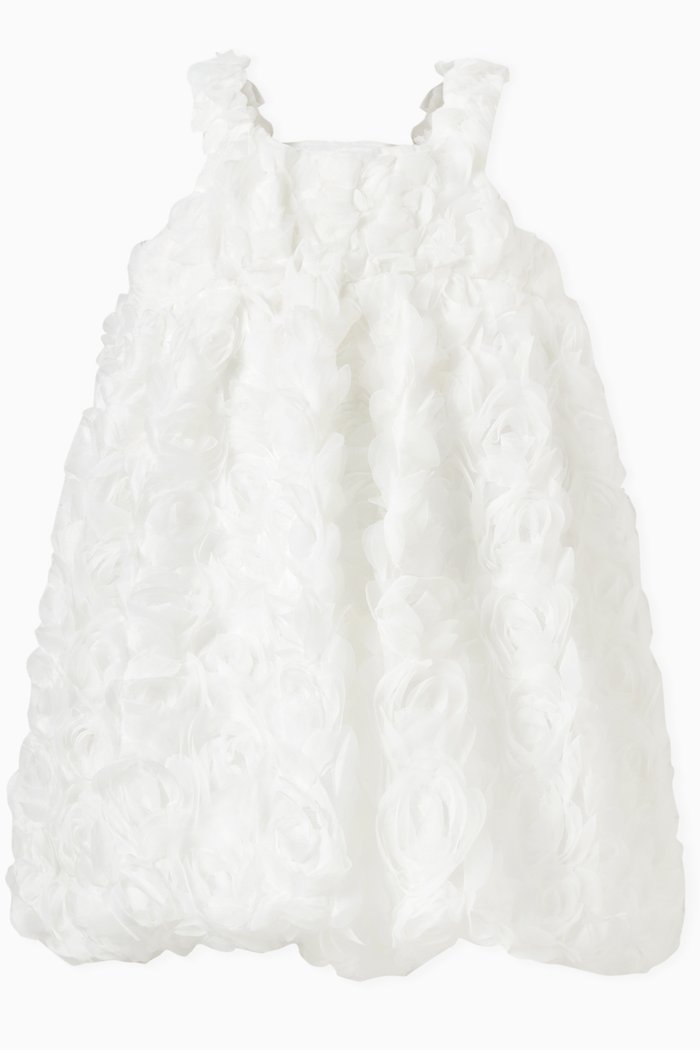 

Floral-embellished Dress, White