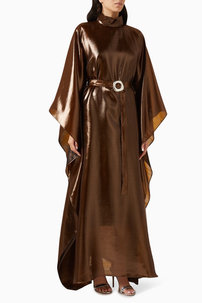 

Cigar Kaftan in Fil Coupe, Brown