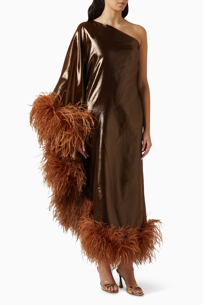 

Ubud Fantasma Dress in Fil Coupe, Brown