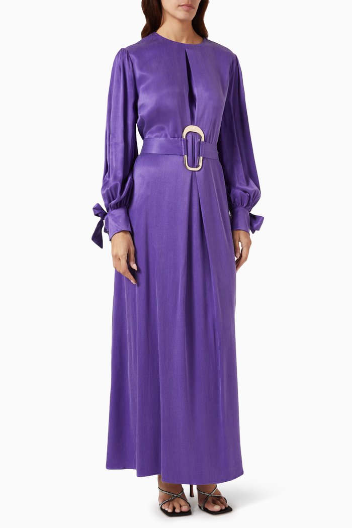 

Annabel Belted Maxi Dress, Purple