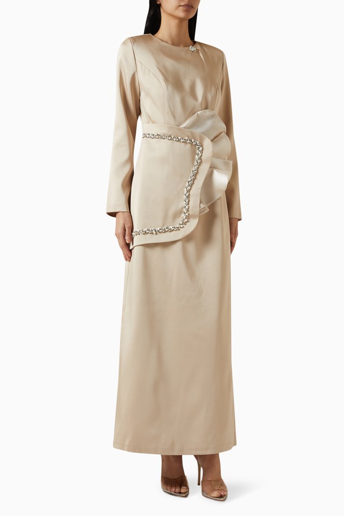 

Galadrien Crystal-embellished Maxi Dress, Neutral