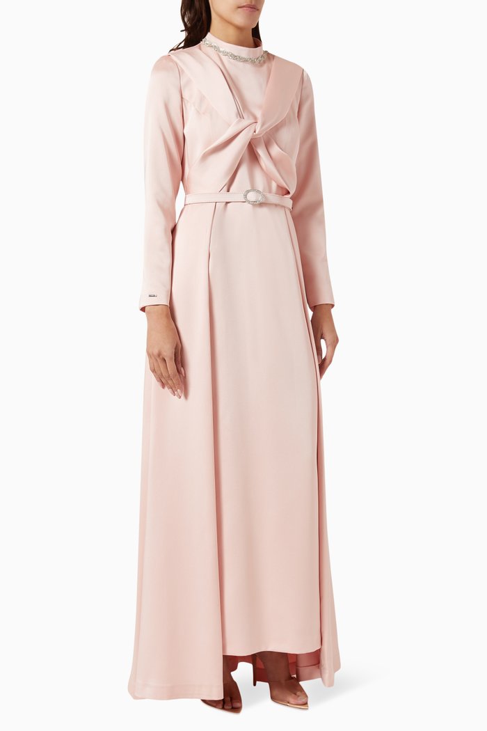 

Bianca Twisted Embellished Maxi Dress, Pink