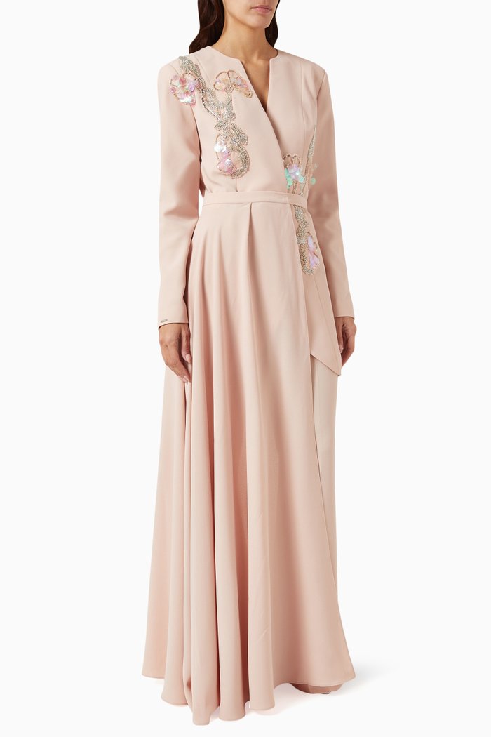 

Abelia Embellished Suit Set, Pink
