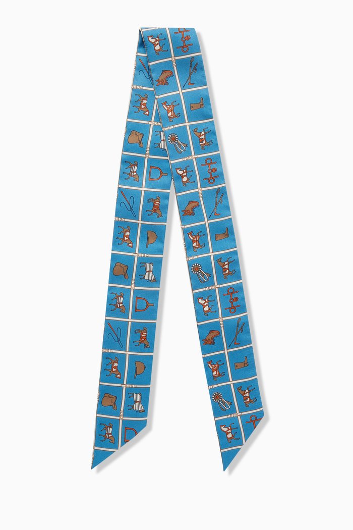 

Unused Couvertures Et Teneus De Jour Twilly Scarf in Silk, Multicolour