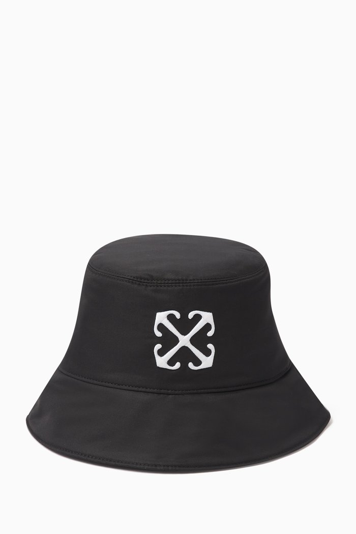 

Arrow Bucket Hat in Nylon, Black