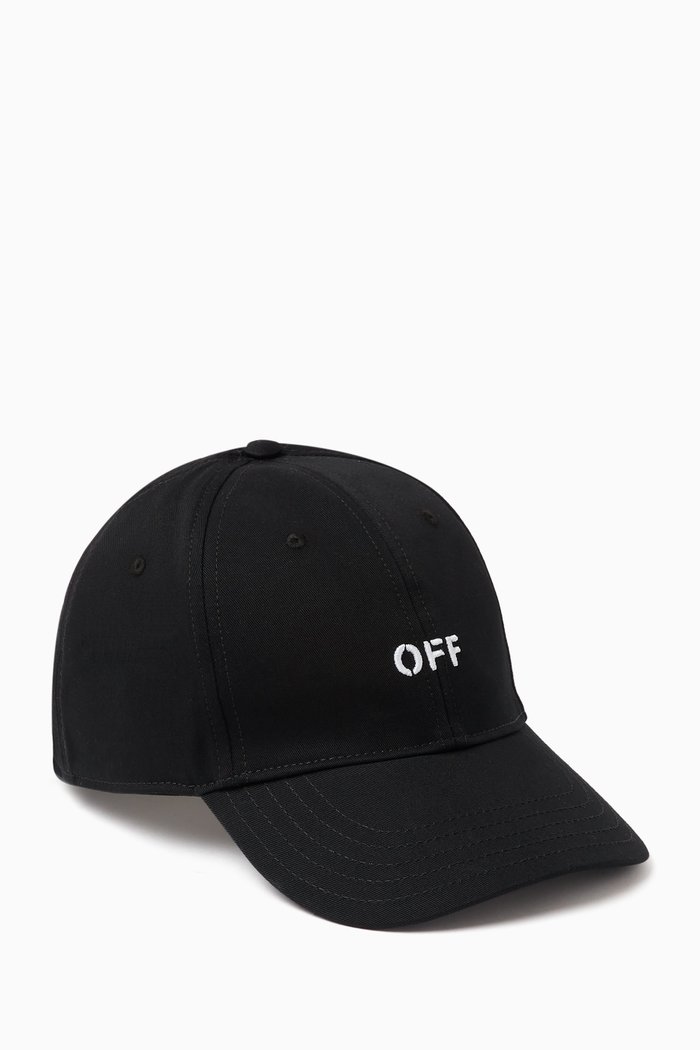 

Off-stamp Baseball Cap in Cotton-twill, Black