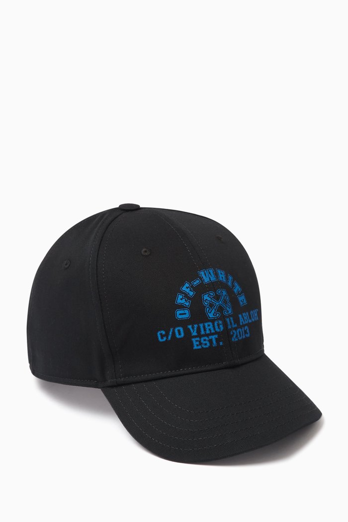 

Washed Est 13 Baseball Cap in Cotton-twill, Black