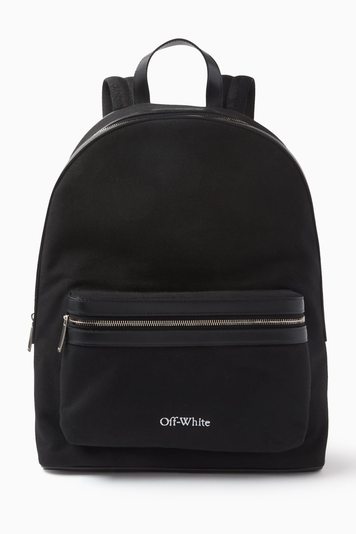 

Logo Backpack in Canvas, Black