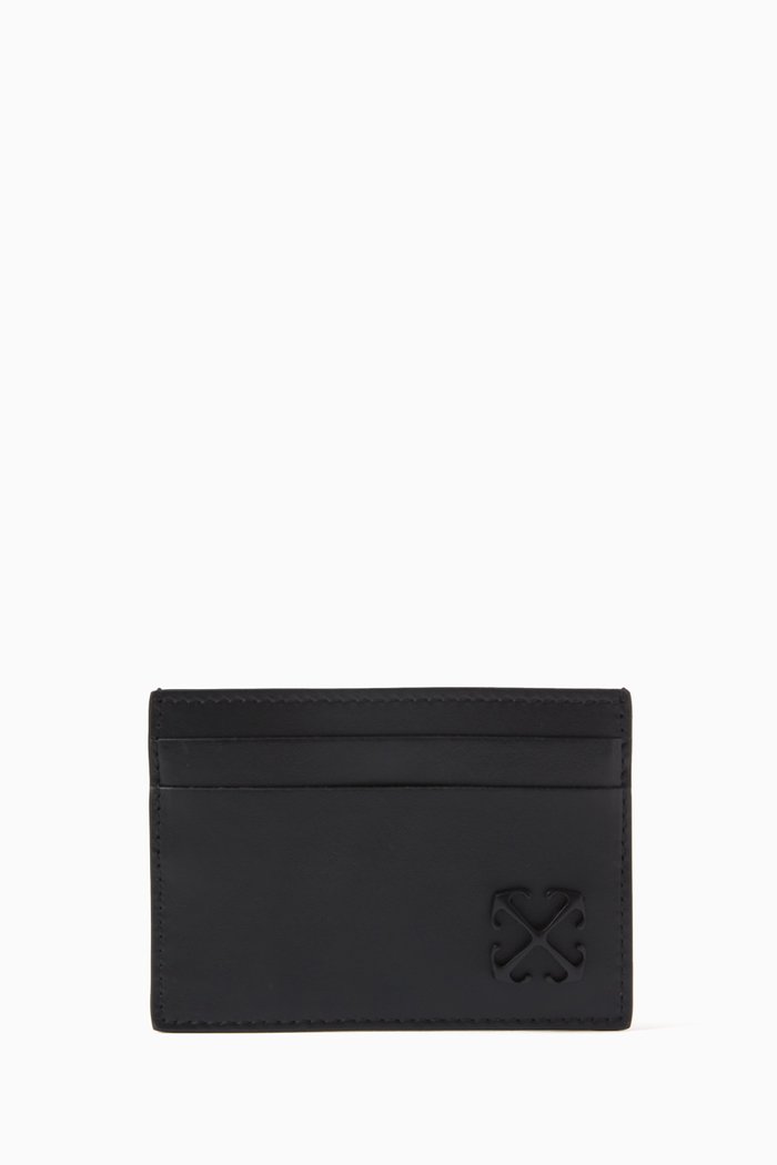 Jitney Card Case in Leather, Black