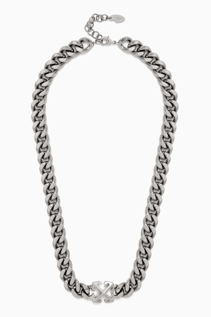 

Arrow Chain Necklace in Brass, Silver