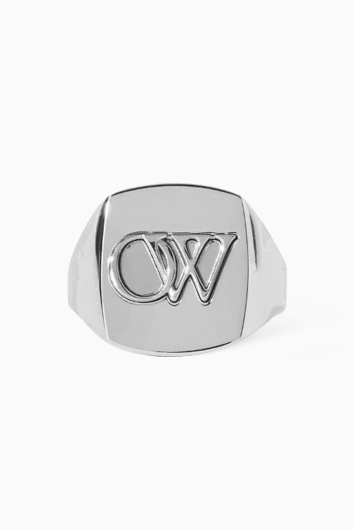 OW Ring in Metal, Silver