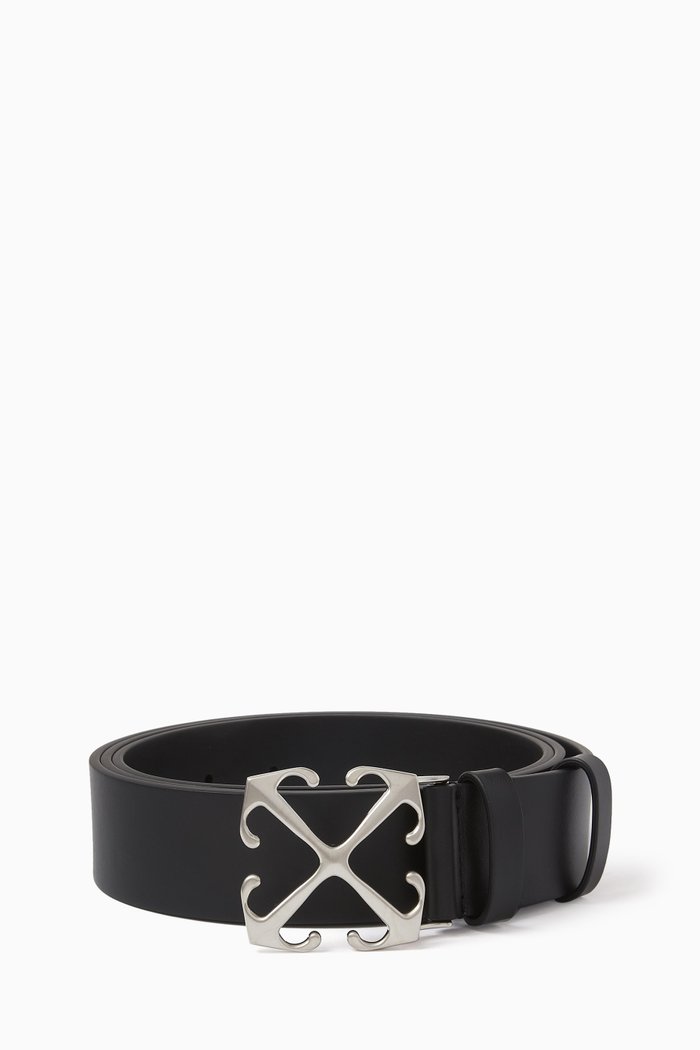 

Arrow Belt in Leather, Black