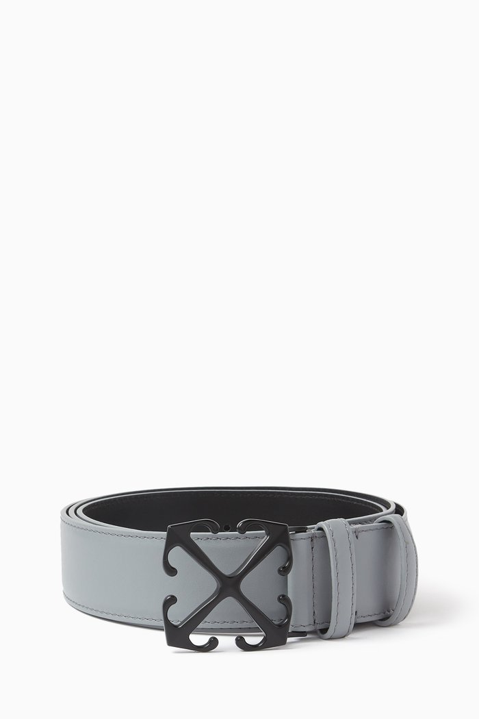 

Arrow Belt in Leather, Grey