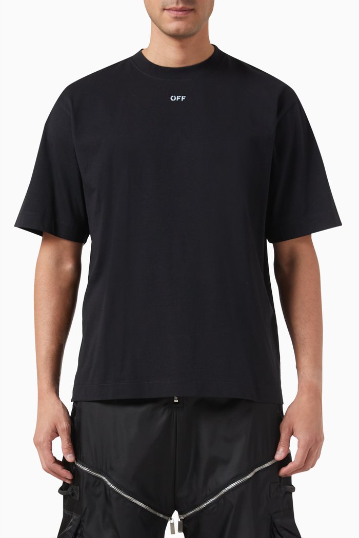 

Off Stamp Skate Logo T-Shirt in Cotton, Black
