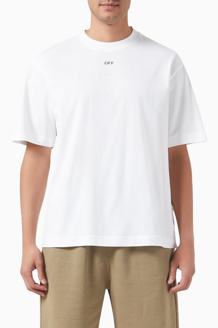 

Off Stamp Skate Logo T-Shirt in Cotton, White