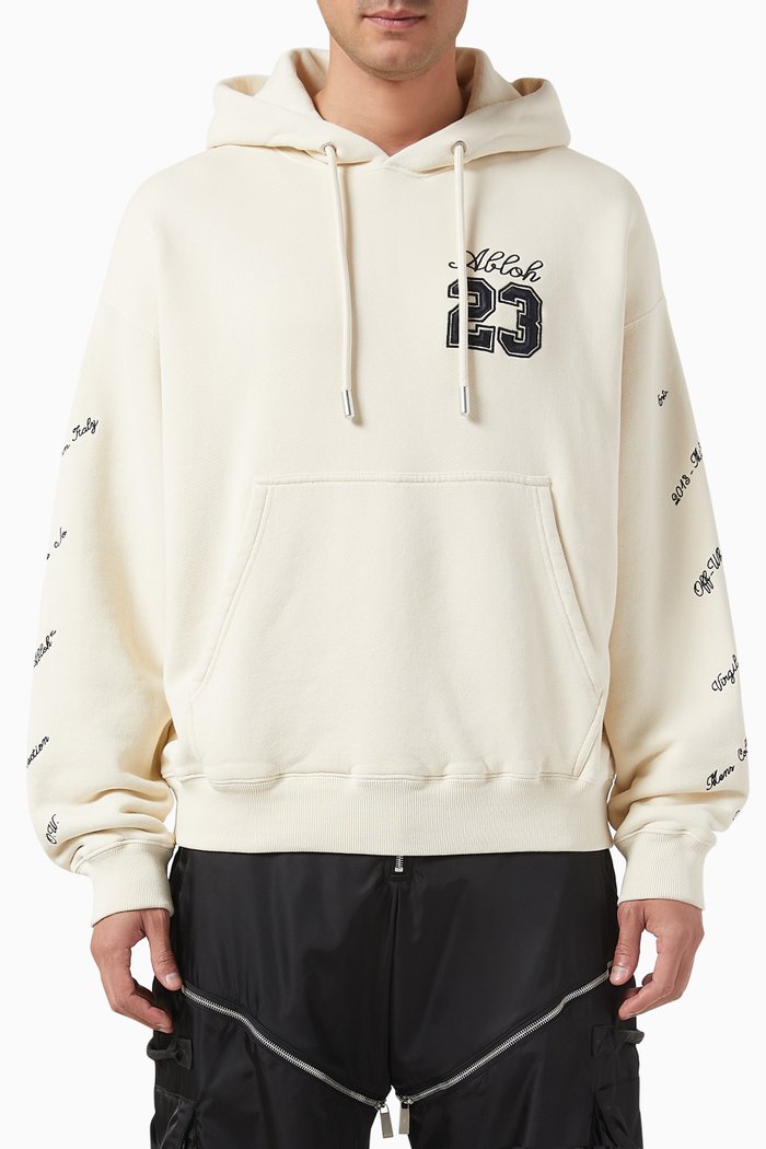 

23 logo Skate Hoodie in Cotton, Neutral