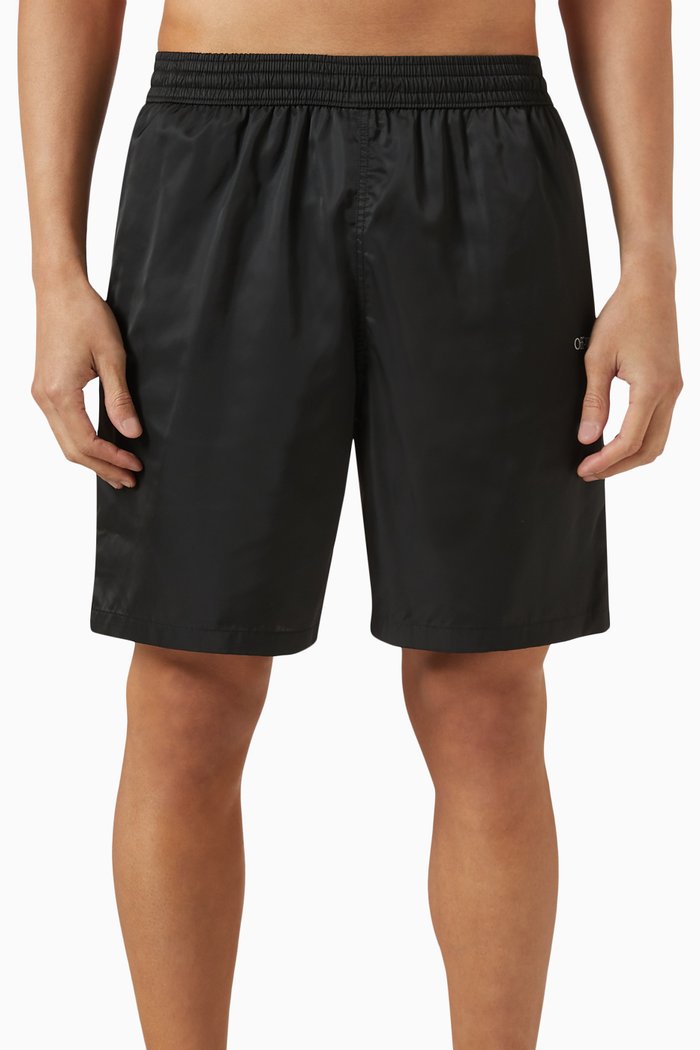 Arrows Swim Shorts in Nylon, Black