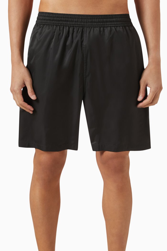 

Scribble Swim Shorts in Nylon, Black