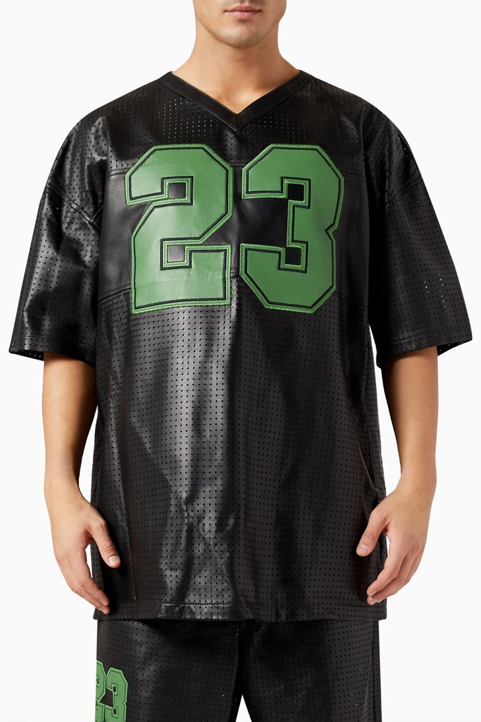 

Natlover Basketball T-shirt in Leather, Black