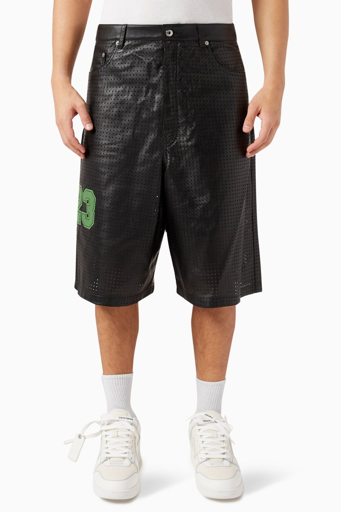 

Natlover Basketball Shorts in Leather, Black