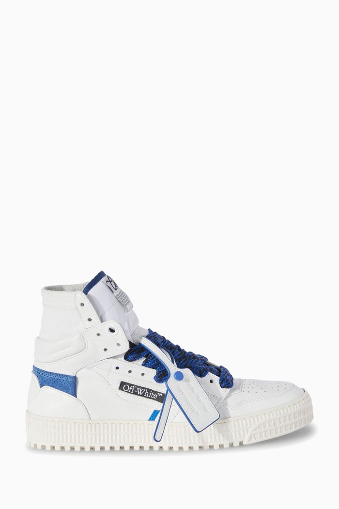 

3.0 Off Court High-top Sneakers in Leather, White